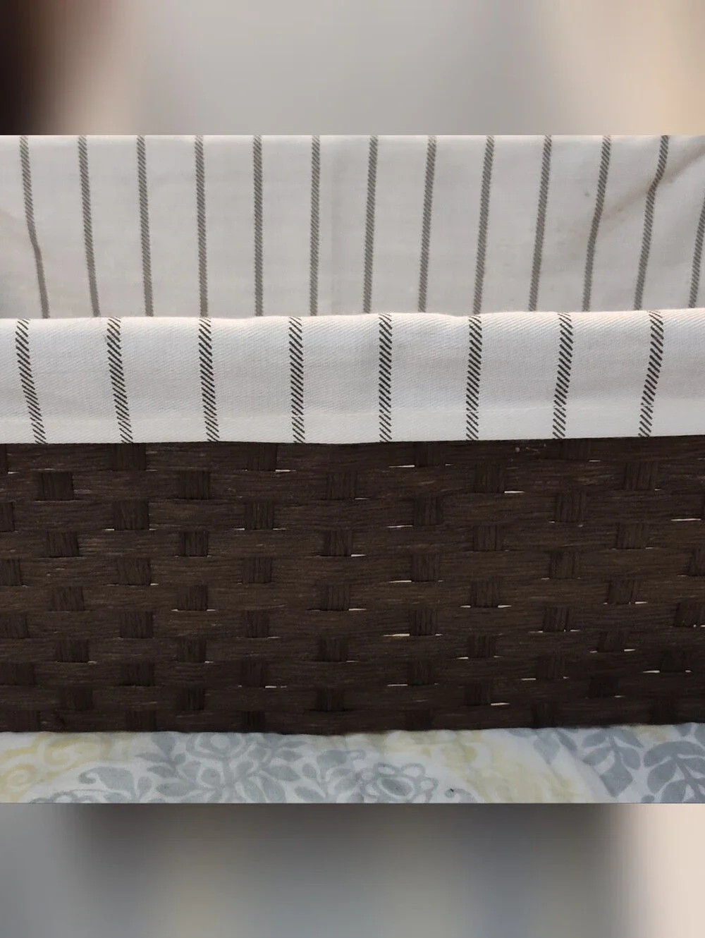 NWOT! Ikea Fabric-Lined Woven Storage Basket